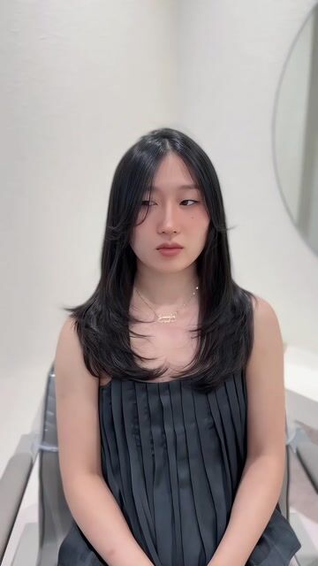 韓系層次燙髮作品，設計師 Alina，台南中西區苒苒hair salon