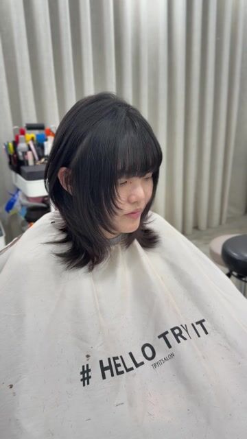 鎖骨層次剪作品，設計師 綸，台中北區HELLO TRYIT