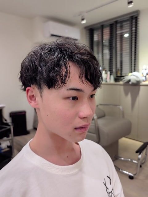 男生層次紋理燙作品，設計師 Ethan，新竹竹北市小女孩美容美髮