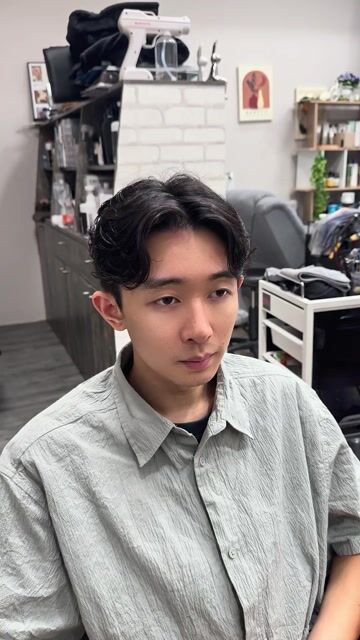 韓系層次燙髮作品，設計師 Valen，桃園八德區Pure hair