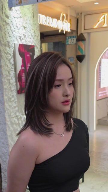 韓系層次線光染作品，設計師 一平，新北板橋區trend AT