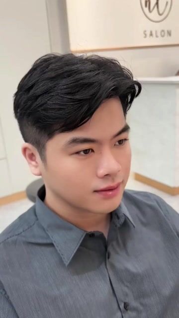 韓系清爽漸層紳士剪作品，設計師 Aaron 艾倫 -縮毛矯正專家，桃園桃園區N&T SALON