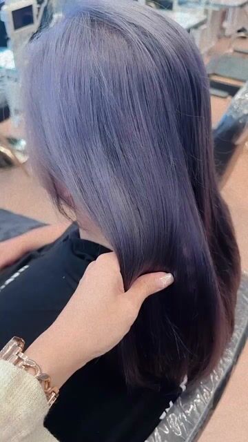 冷灰紫作品，設計師 Grace，高雄左營區川hair salon