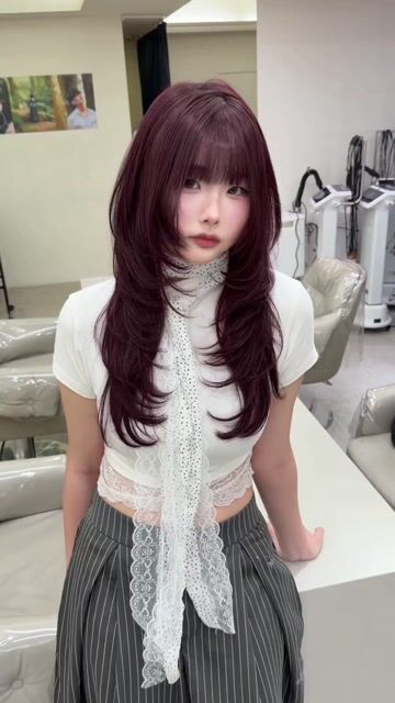 韓系層次燙作品，設計師 芸，台北信義區space h.