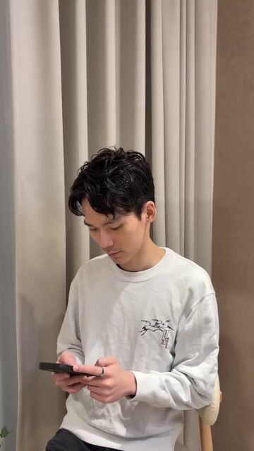 韓系燙髮作品，設計師 陳駿，新北林口區Ventus hair