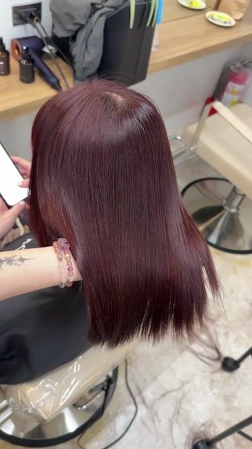 粉棕色作品，設計師 Nancy小寧，台北松山區KOMM hair微風店