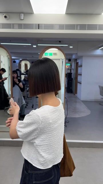 一刀切齊短髮作品，設計師 Nancy小寧，台北松山區KOMM hair微風店
