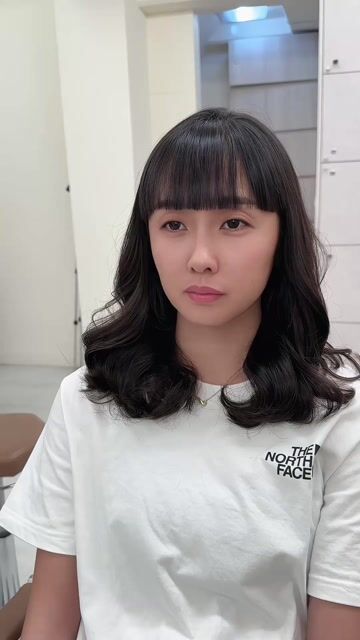 韓系捲紋+縮毛矯正作品，設計師 Sunny，台中南屯區O3O南屯店