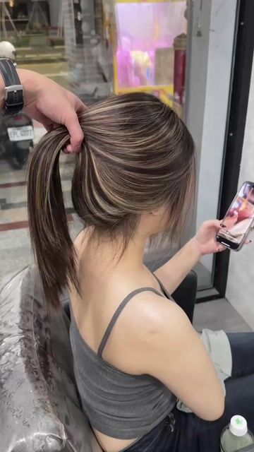 亞裔線條染作品，設計師 GP，台南中西區QJ女王髮妝美學