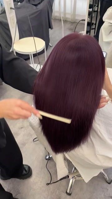 莓果色系作品，設計師 Evan，台中西屯區沐MU Hair Salon