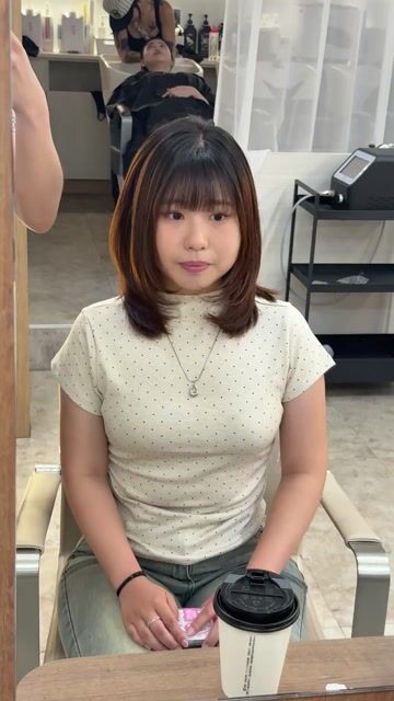 鎖骨層次髮作品，設計師 Nancy小寧，台北松山區KOMM hair微風店