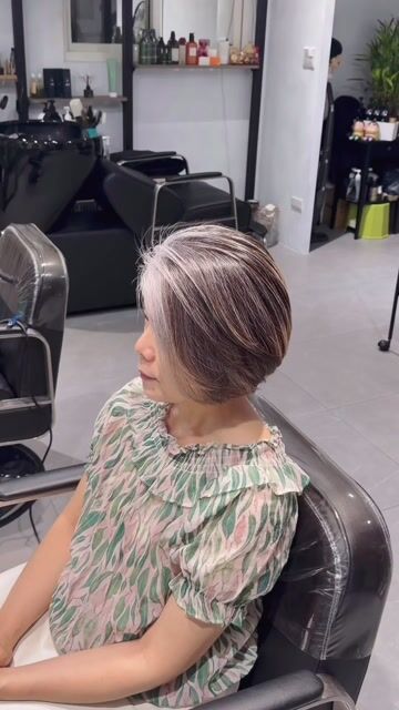 白髮共存作品，設計師 👑jk私宅工作室歡迎預約👑，台北信義區Jk私宅工作室