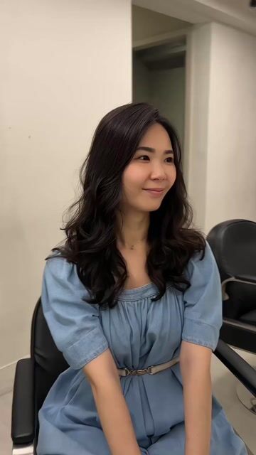 韓式浪漫大捲作品，設計師 Gina，台北中山區Holly南西店