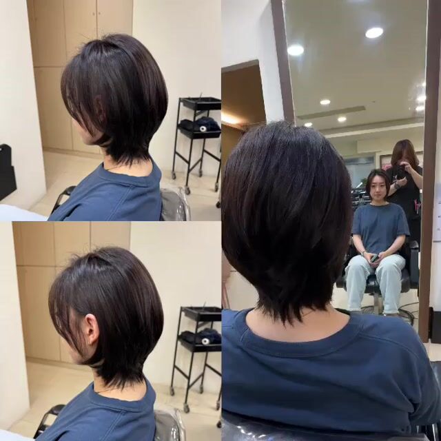 韓系狼尾剪裁作品，設計師 Yvonne shen，台北大安區Felix_Salon