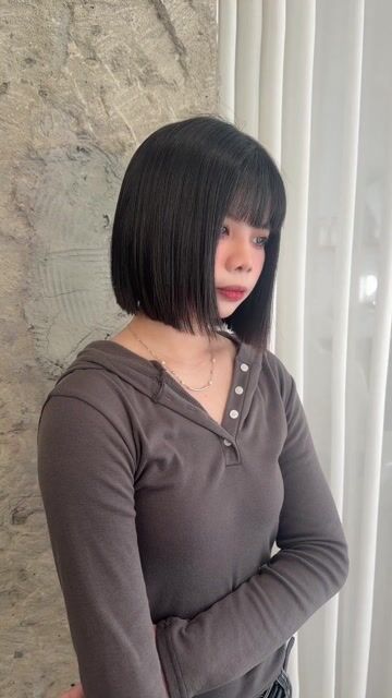 縮毛矯正+一刀切作品，設計師 YY 歪歪ᯅ̈，台中北區O3O一中店