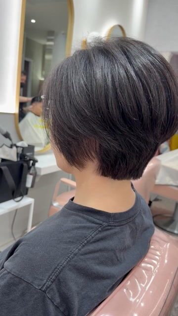 日系掛耳短髮作品，設計師 貝._.，台中大里區Happyhair大里二店
