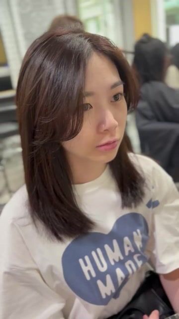 小顏瀏海作品，設計師 Gina，台北中山區Yulika hair