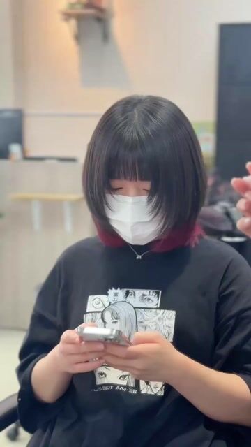 短髮層次+內層染作品，設計師 Miya，新北中和區Moji Hair Studio