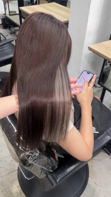 霧感髮色➕耳圈染接髮作品，設計師 Ivy，台北松山區Komm 北大店
