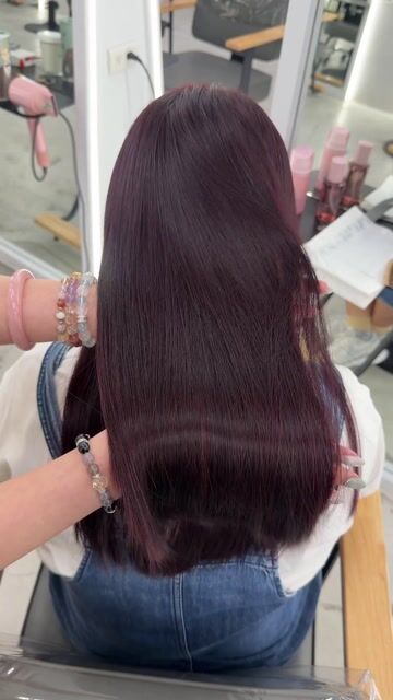 縮毛矯正燙髮mix 煙燻莓紫色💞作品，設計師 33，台南東區Komm hair南紡店