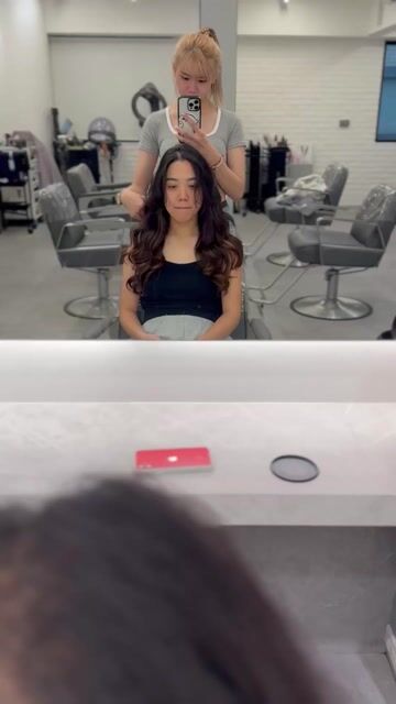 韓系燙髮作品，設計師 Grace，高雄左營區川hair salon