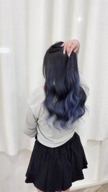 - 歐美手刷染 - 藍作品，設計師 Arina🌹艾琳娜，桃園桃園區沐巳（與店家配合租位置）