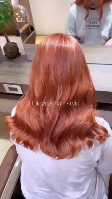 🍊橘棕色作品，設計師 Eileen艾莉，新竹北區日沐Hair salon
