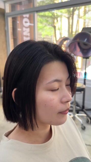 縮毛矯正作品，設計師 Shilo，台北萬華區禧歡髮廊