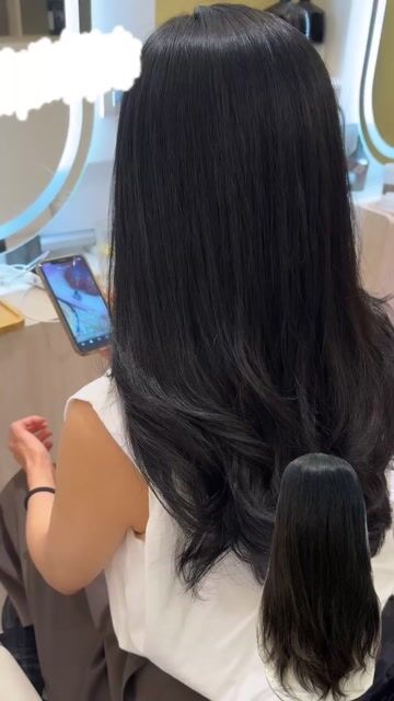 縮毛矯正髮尾彎作品，設計師 Evon，台北大同區He&She Hair Salon