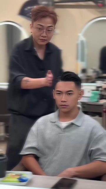 美式油頭作品，設計師 Stan，新北板橋區費思造型沙龍