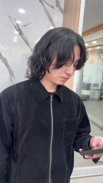 男士長髮燙作品，設計師 Jia Jia 🎠，桃園中壢區定自髮藝