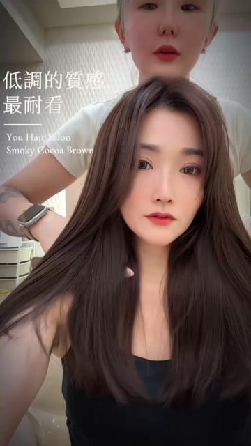 韓系財閥千金棕作品，設計師 白白🤍，高雄左營區滺美髮工作室