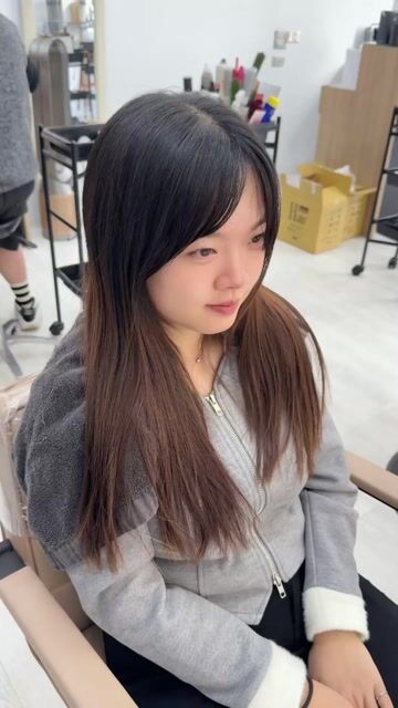 韓系慵懶水波紋捲作品，設計師 Queena，台中西區初裏髮廊