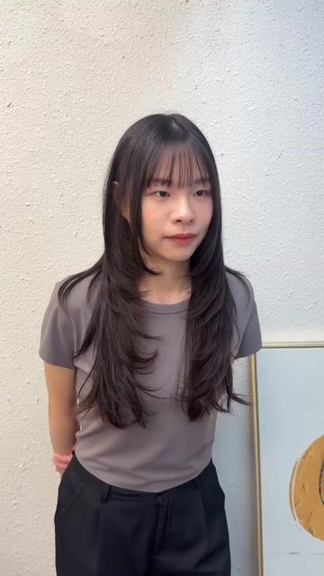 長髮層次剪作品，設計師 Nancy小寧，台北松山區KOMM hair微風店
