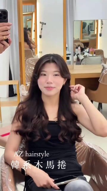 韓系木馬捲作品，設計師 陳焱荃AZ，台中北區裏hair台中店