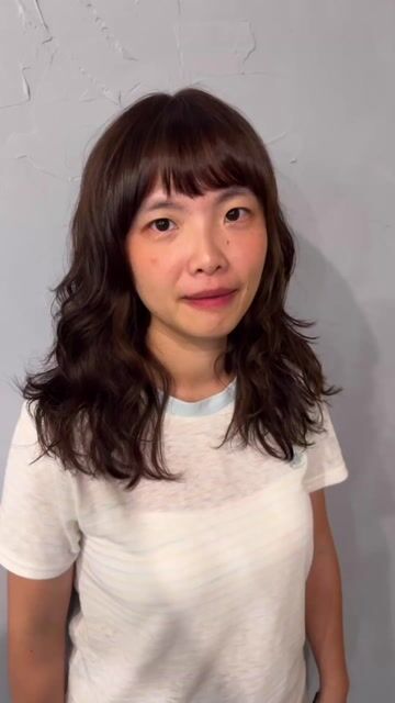 中長髮法式燙作品，設計師 黃詩涵(Miyake)，宜蘭宜蘭市80s hair