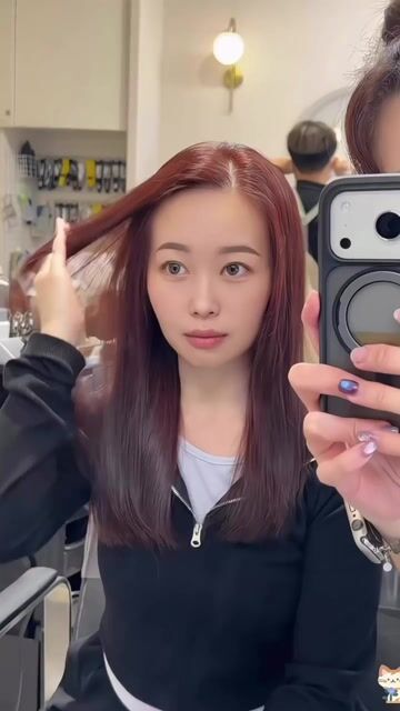 莓果色系 🍓作品，設計師 Eileen艾莉，新竹北區日沐Hair salon