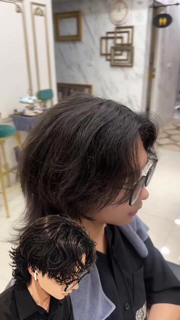 歐美感捲紋作品，設計師 小任Ren，高雄左營區Voso hair