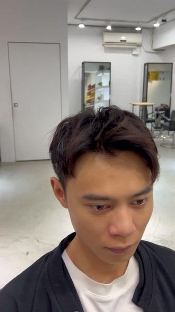 側分韓系男士髮型作品，設計師 Jason，台北松山區念NIAN