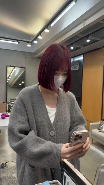 顯白必染紅棕色作品，設計師 維尼，台中北區lighthair