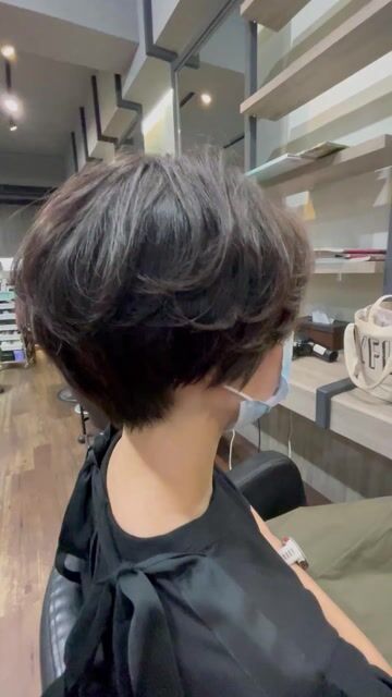 日系短髮作品，設計師 David，台北大安區Liber hair