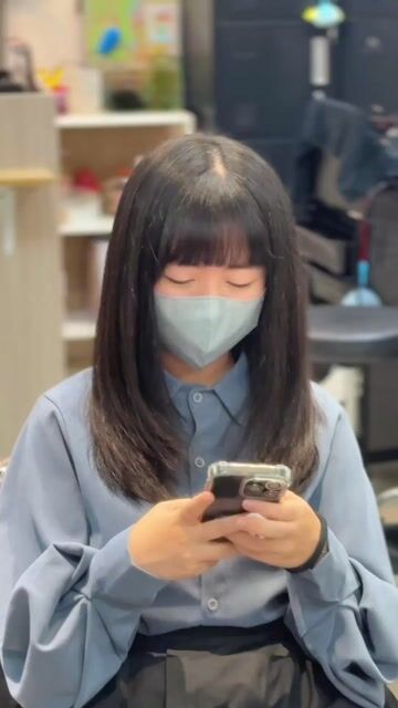 中長鎖骨髮作品，設計師 Miya，新北中和區Moji Hair Studio