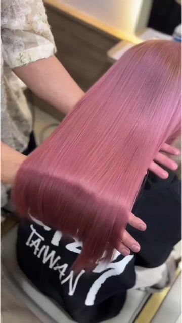 櫻花粉髮色作品，設計師 艾里歐，台北中正區Allies_hair旗艦店