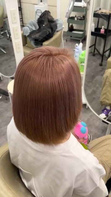 粉奶茶作品，設計師 Evan，台中西屯區沐MU Hair Salon
