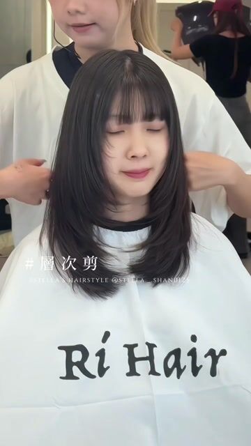 韓系層次剪作品，設計師 Stella史黛拉，台中北區裏hair台中店