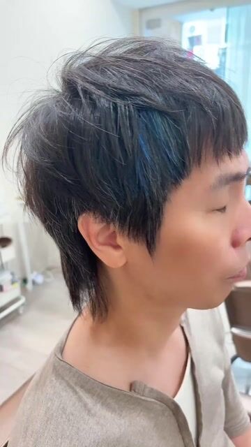 狼尾頭作品，設計師 Nana，台北中山區Agios hair design