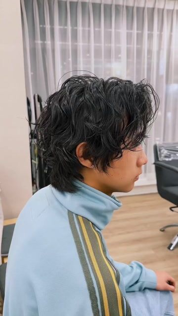 日系中長髮捲作品，設計師 Ryan，高雄左營區皮卡美髮沙龍二店